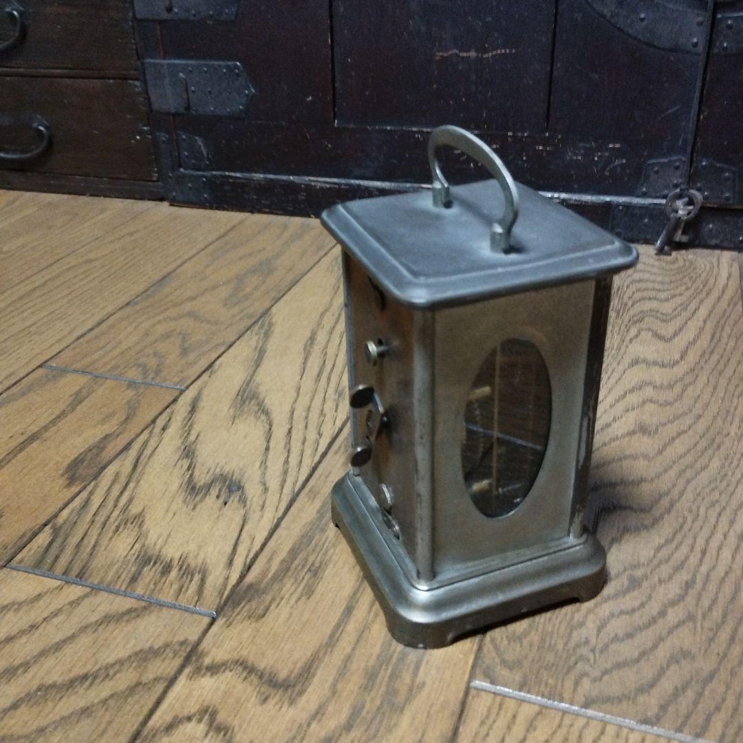 置時計　ゼンマイ式　七曜日指　アンテーク　レトロ　ジャンク品