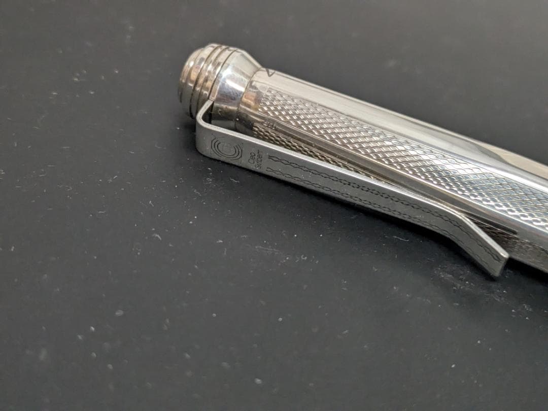 クレオ スクリベント リネア アルト スターリングシルバー 万年筆 F 18k