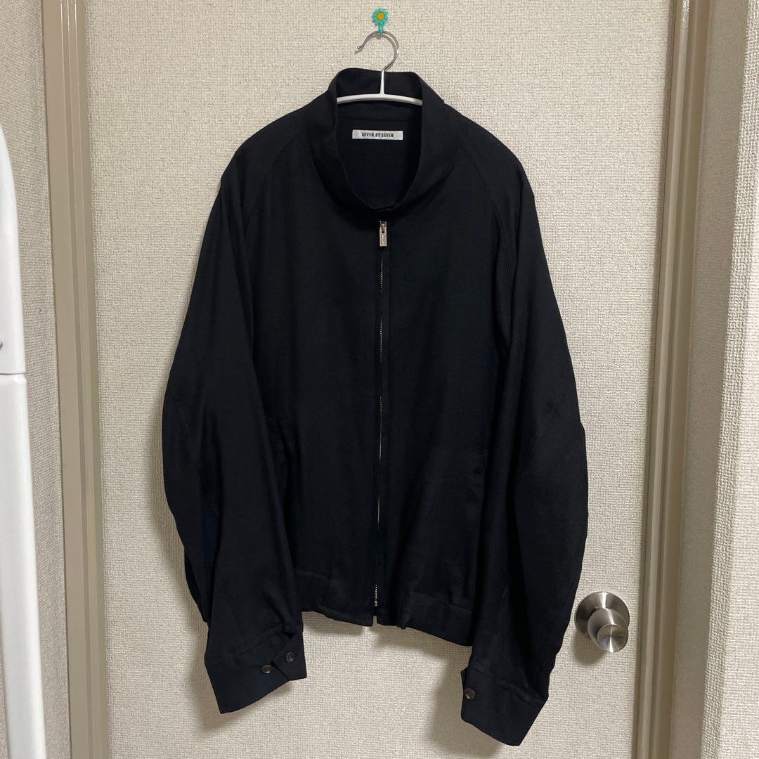 SEVEN BY SEVEN ブラック ジップアップジャケット