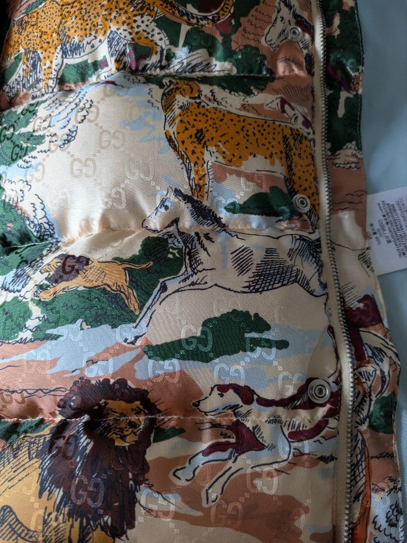 ⭐️新品、未使用品（タグ付き）⭐️GUCCI グッチ　ダウンコート　アニマル柄