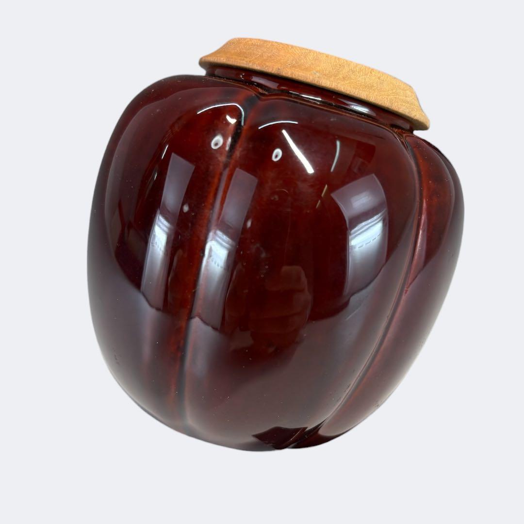 【中古品】茶道具　中村宗悦造　阿古陀茶入（共箱）