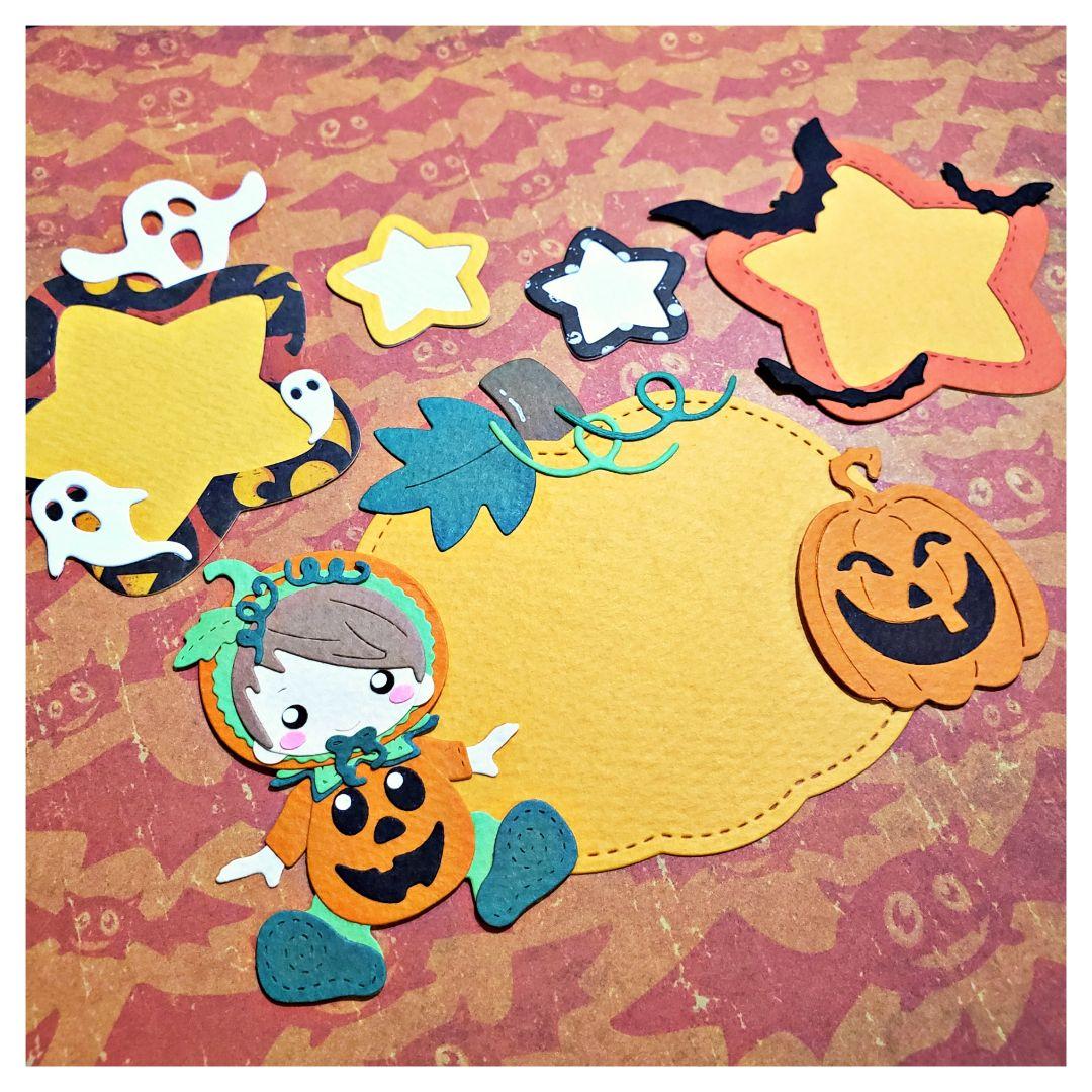 ハロウィン① コメントカード メッセージカード クラフトパンチ ダイカット