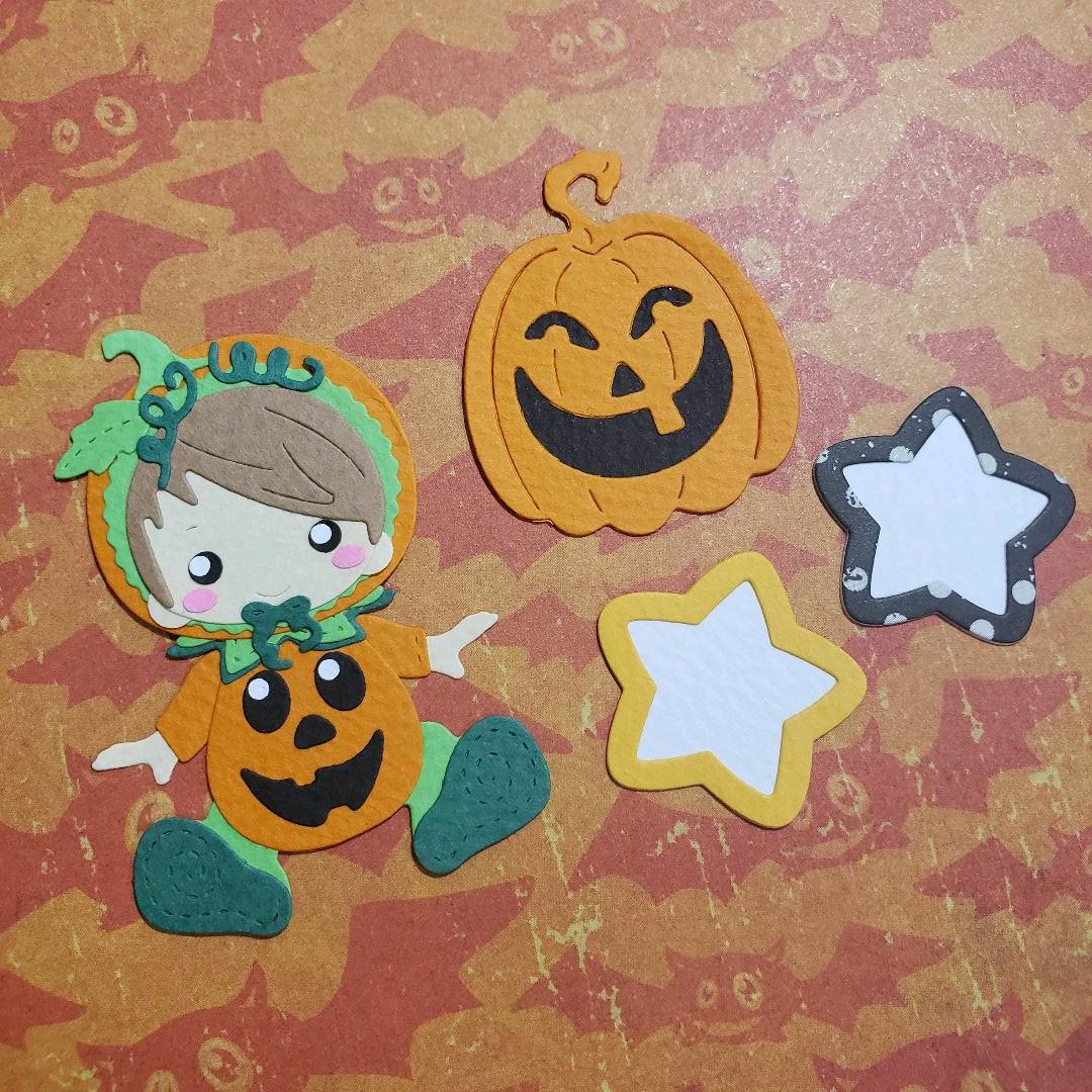 ハロウィン① コメントカード メッセージカード クラフトパンチ ダイカット