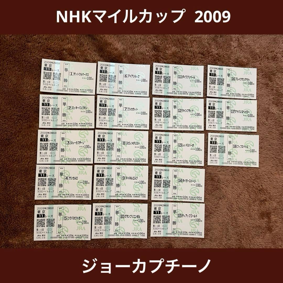 【期限切れ単勝馬券】　NHKマイルカップ 2009 全出走馬　ジョーカプチーノ