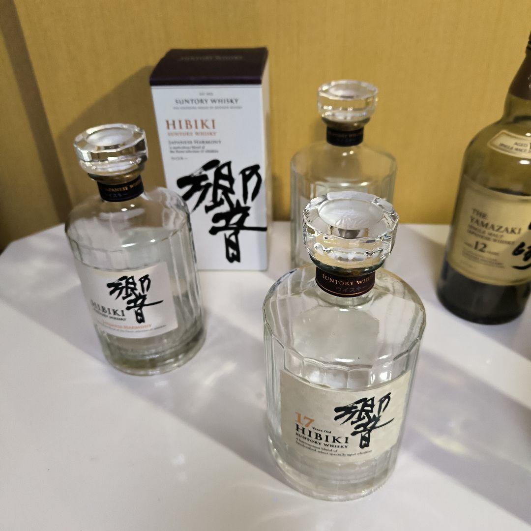 山崎18年 響１７年 空瓶 ６本空箱１個 セット