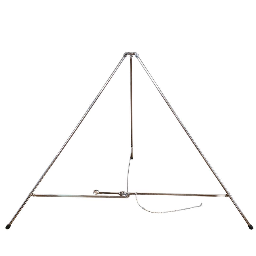 旗棒・旗用トランク・三脚　セット　黒塗千段巻棒・金ネジ式　中古品