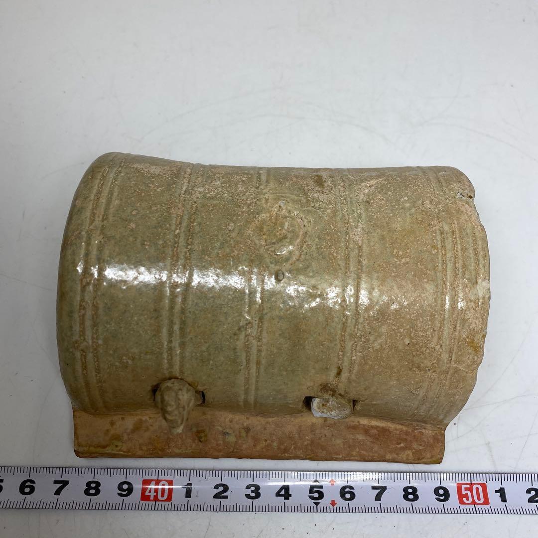 中国宋時代　青磁　陶枕　幅約12㎝　東さ8-0120②