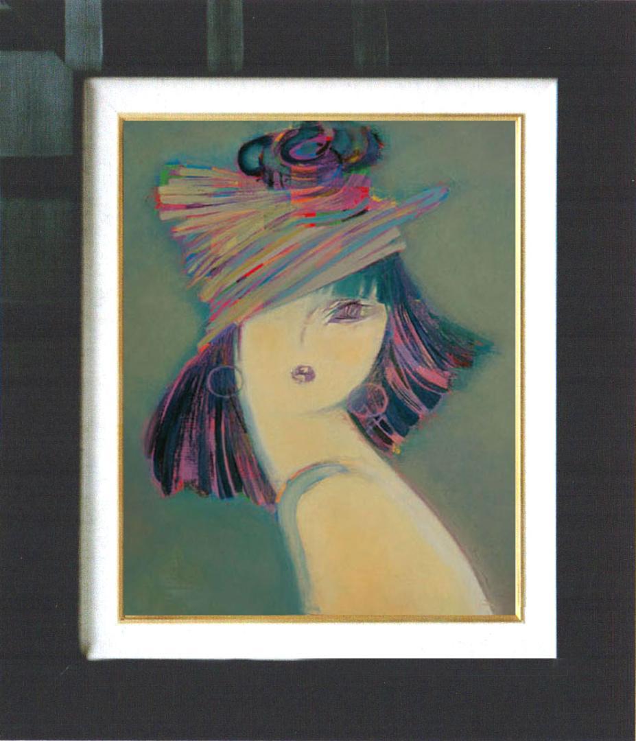 油絵 絵 絵画 インテリア 額付(銀) F4-051613 人物 女性像