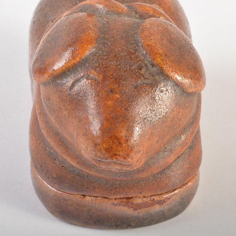 茶道具　大樋焼　九代　大樋長左衛門作　干支　戌　香合　共箱　C　6828