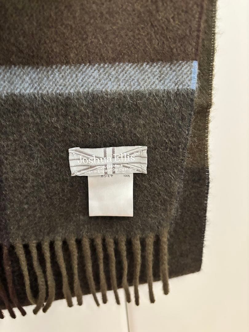 Joshua Ellis カシミヤ チェック マフラー ストール