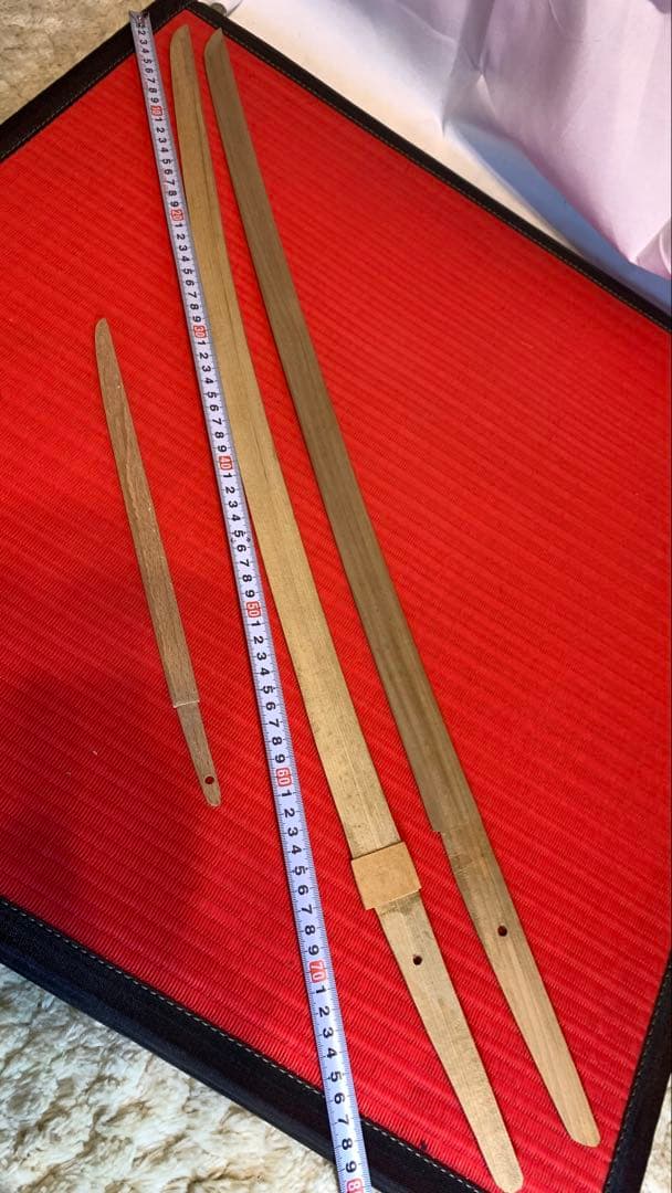 Kouichi 軍刀革鞘、継木木刀