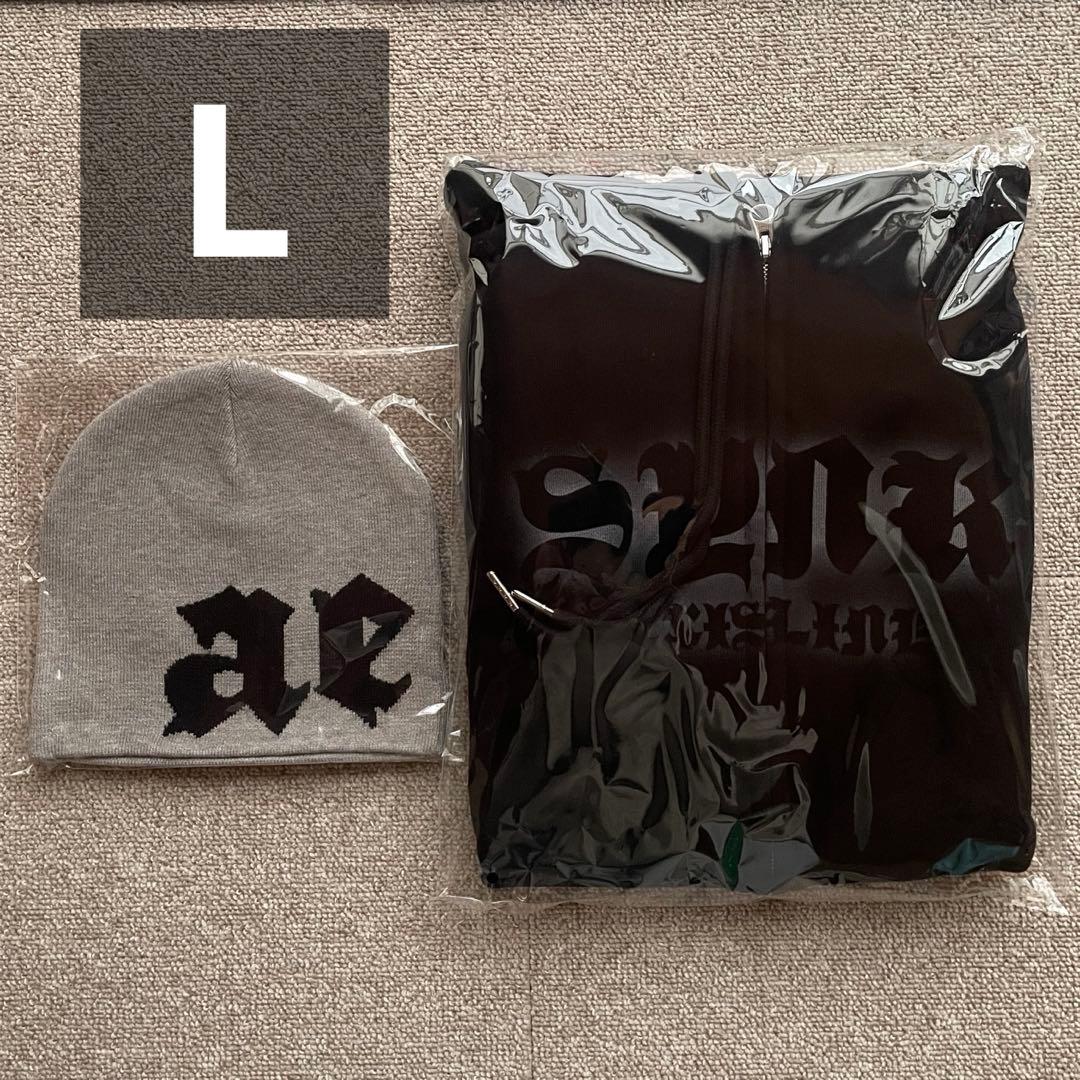 aespa ジップアップパーカーL & ビーニー セット