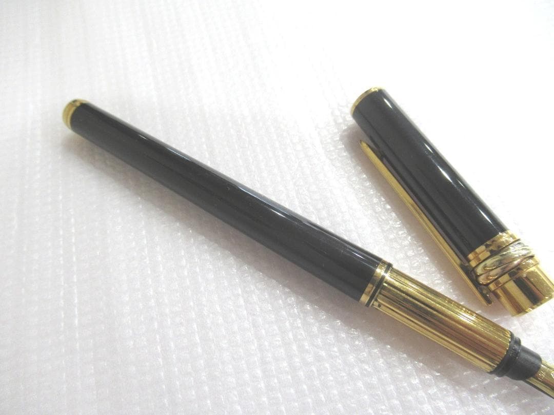 Cartier カルティエ トリニティ 万年筆 ブラック×ゴールド ヴィンテージ