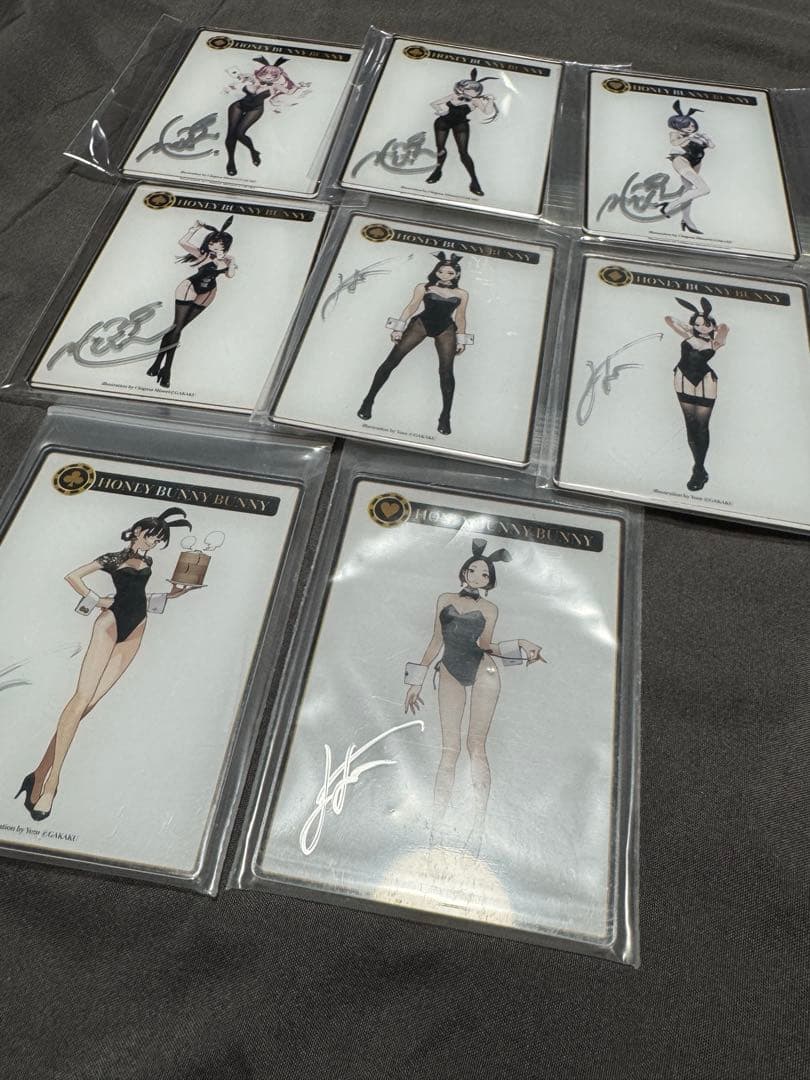 GAKAKU「立ちバニー」 よむ & 千種みのり直筆サイン入りアクリルカード8枚