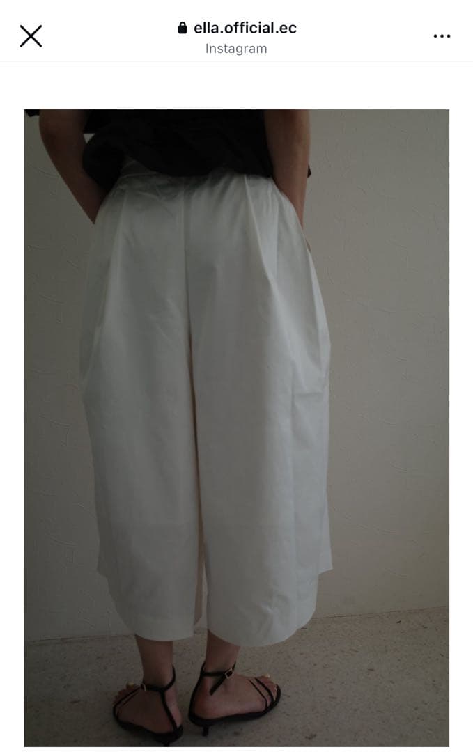 パンツ ella selectshop silky twill skirt pants