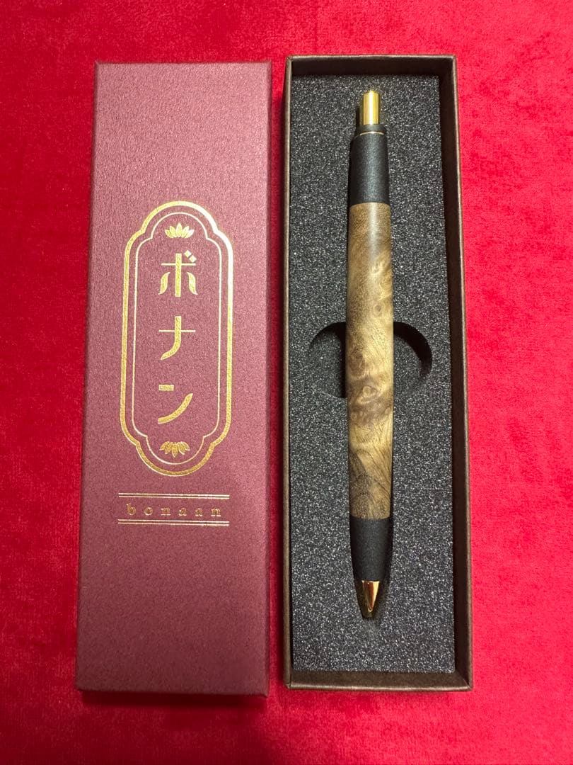 【上杢】ボナンペン マーブルウッド 真鍮金具 シャープペンシル 　野原工芸工房楔