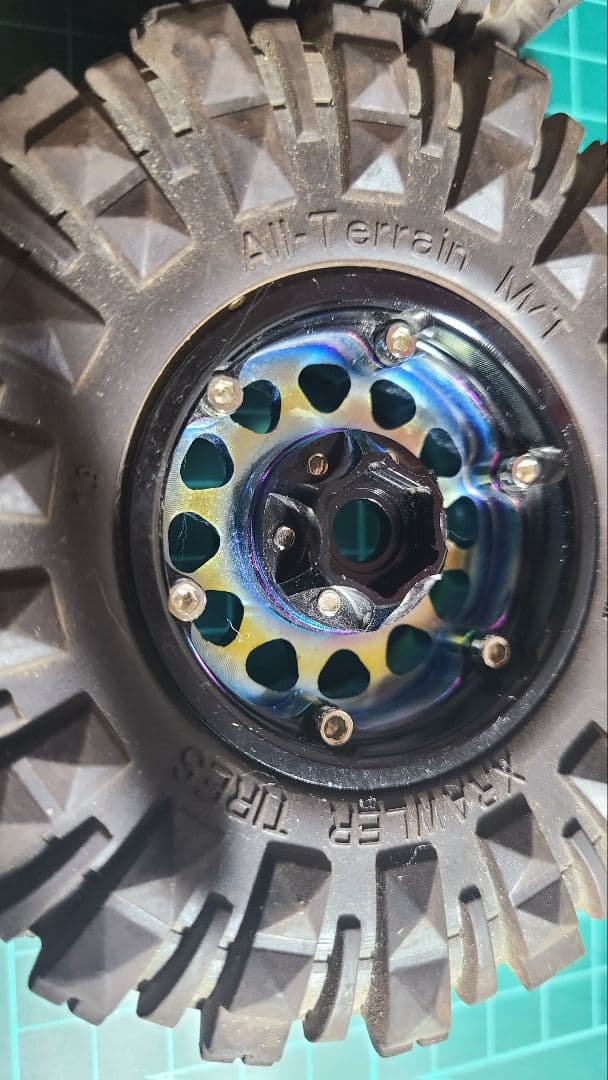 クローラーラジコン用　アルミホイール、タイヤ110㎜