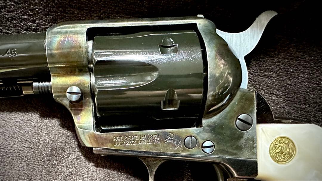 HWS コルト SAA メッキ ケースハードン ウエイトモデル アーティラリー