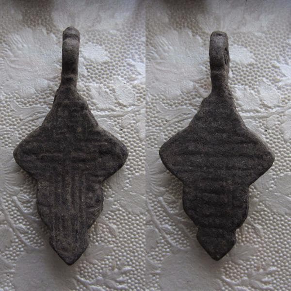 17世紀　ロシアン・クロス　3点セット　21　アンティーク　ブロンズ　ロザリオ