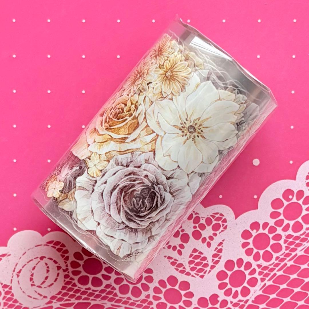 PET 鎏金花园 6cm×4m 海外マスキングテープ　海外マステ　花