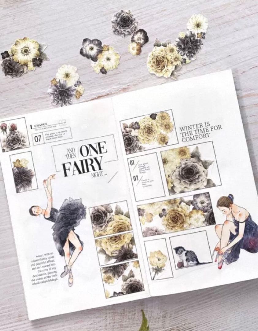 PET 鎏金花园 6cm×4m 海外マスキングテープ　海外マステ　花