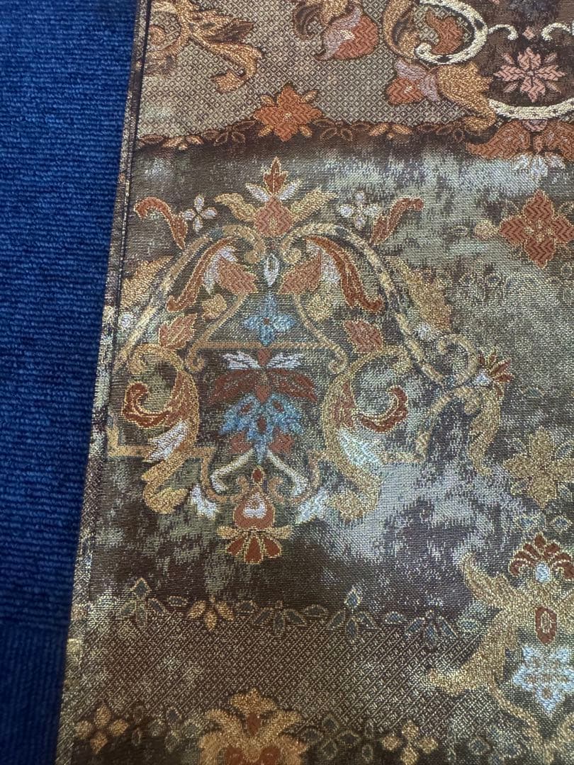 2701袋帯 古代彫金紋 西陣織 金糸　高級上質上品　約440cm 未使用