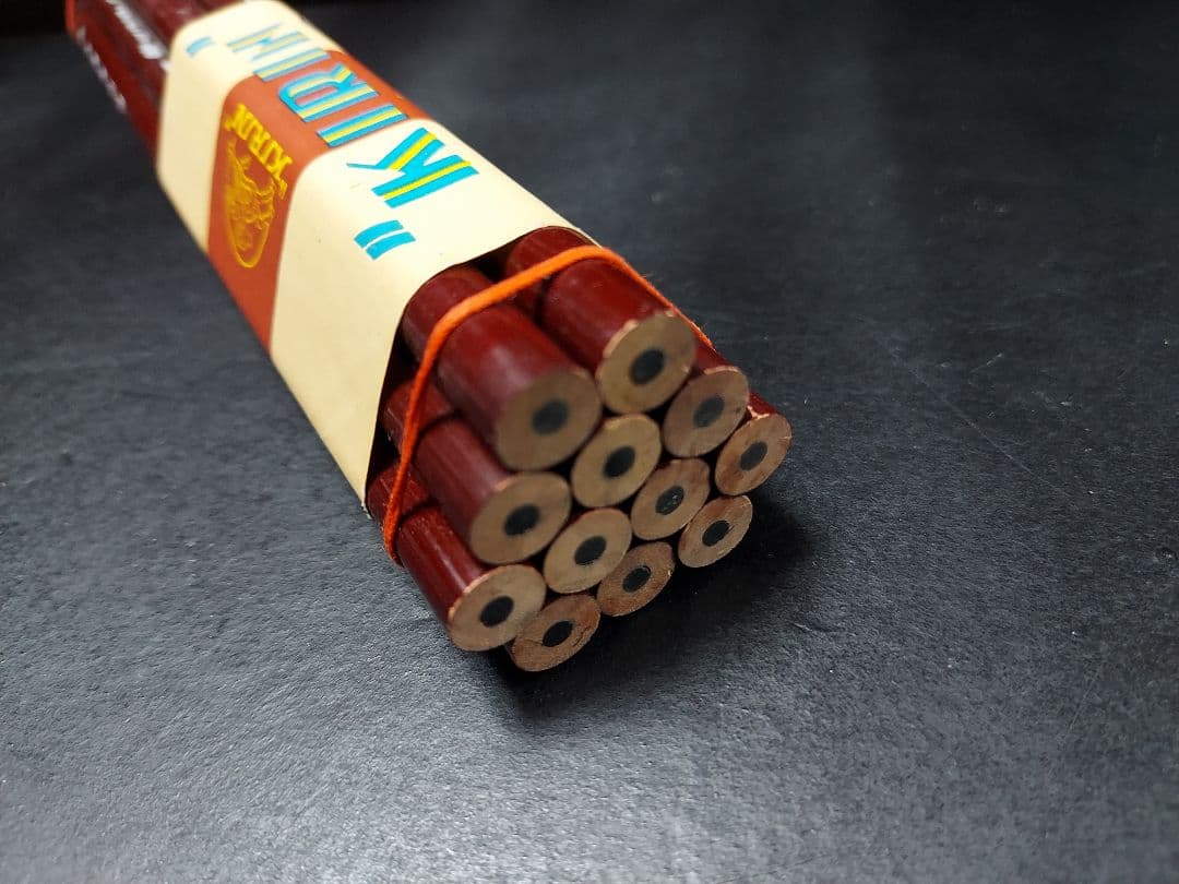 レトロ鉛筆　文具歴史資料　KIRIN鉛筆　KIRINpencil　2B／1ダース