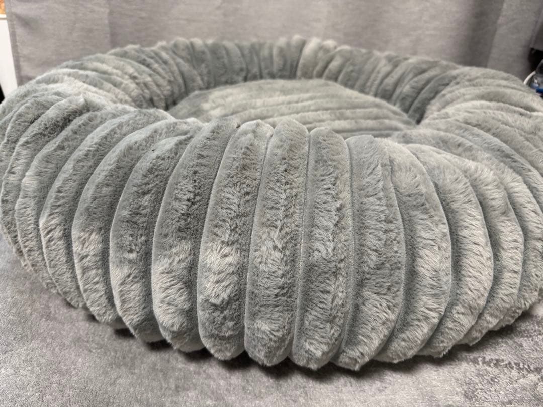 中型犬用ベッドfaux rabbit fur bolster dog bed