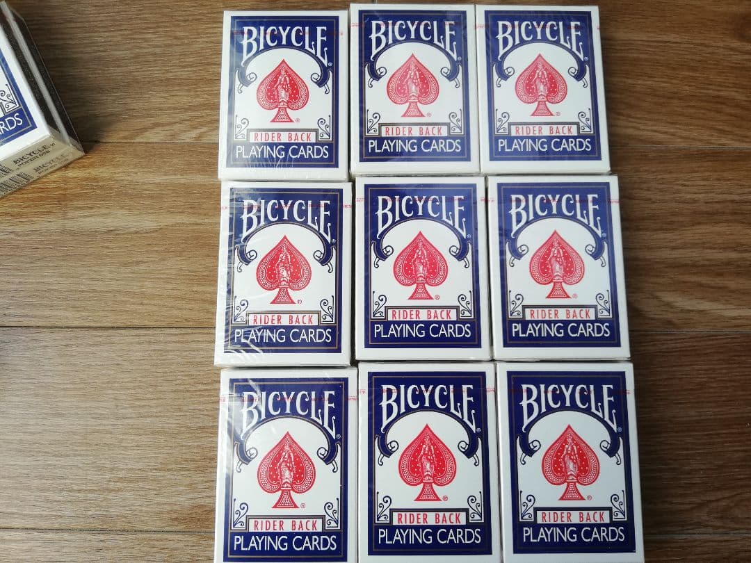 オハイオブルーシール●Bicycle Rider Back 青トランプ 9個