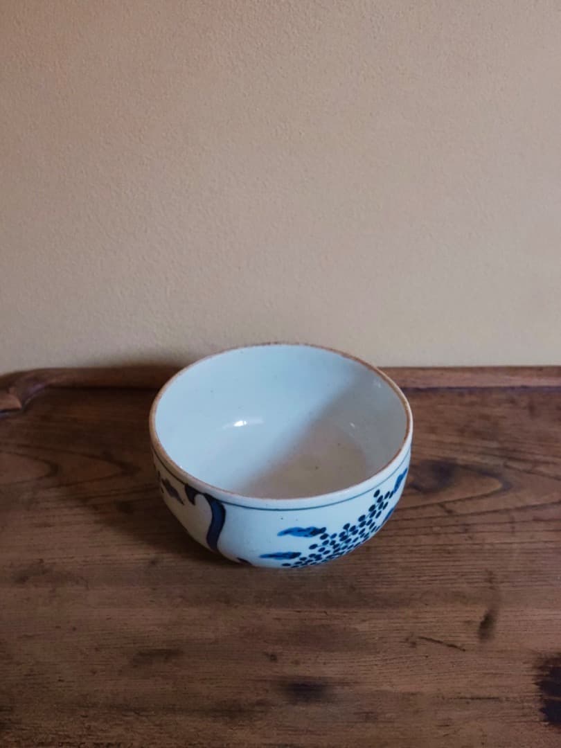 古伊万里　江户～明治時期　染付　茶碗　茶道具　古道具　Q2310