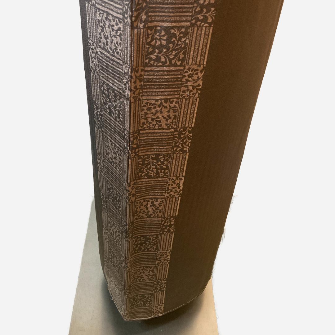 小紋　こげ茶色　裄69　身丈166.5　袷　正絹　着物