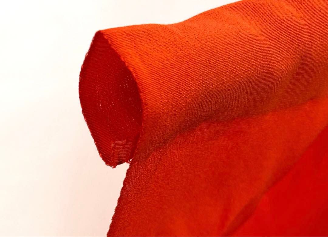 花嫁のれん　加賀のれん　鶴・松・梅／朱色・オフホワイト《こ241》#江戸小もーん