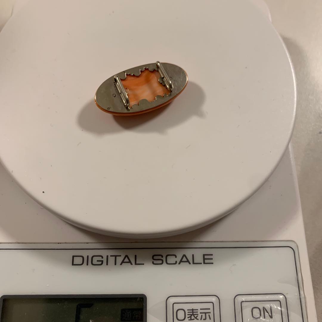 珊瑚　彫刻ブローチ5点セット