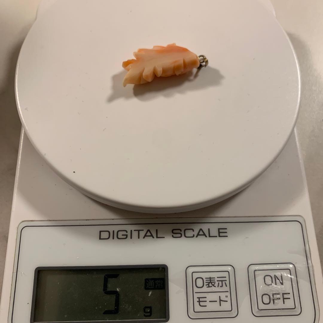 珊瑚　彫刻ブローチ5点セット