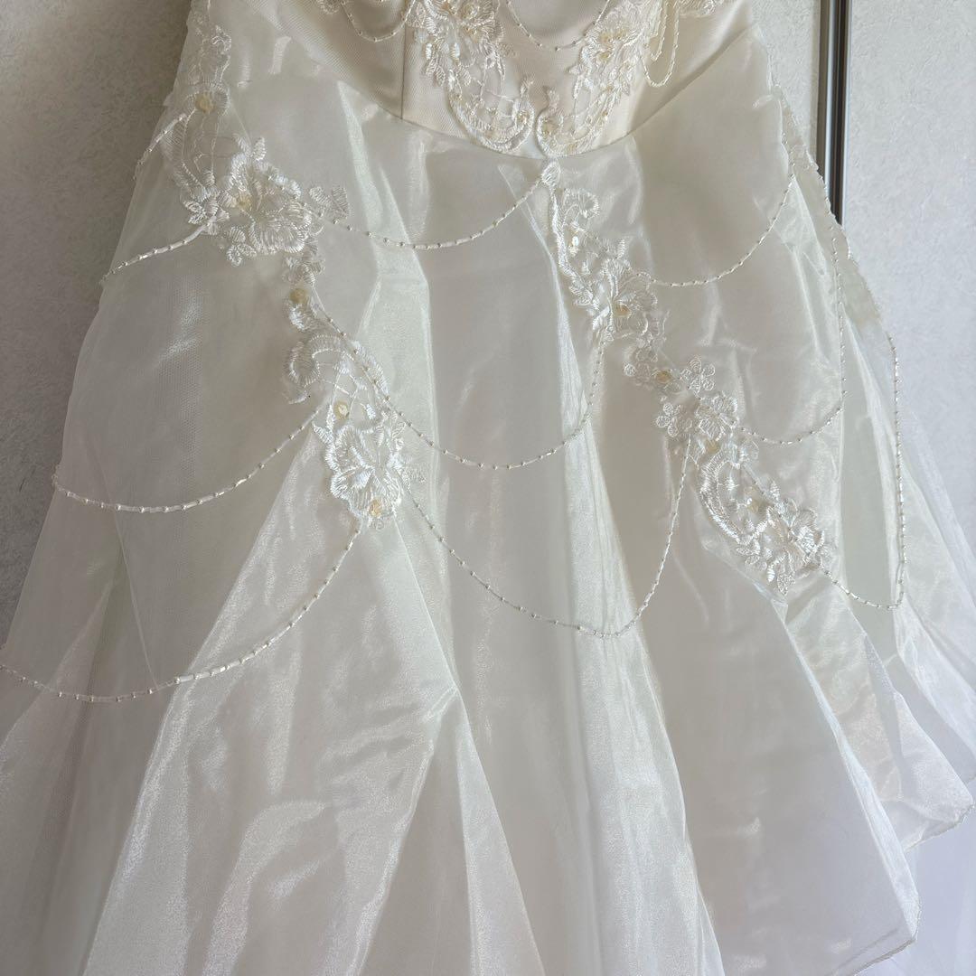 white dress 約9号 約Mサイズ(ウエディング結婚式・発表会・演奏会