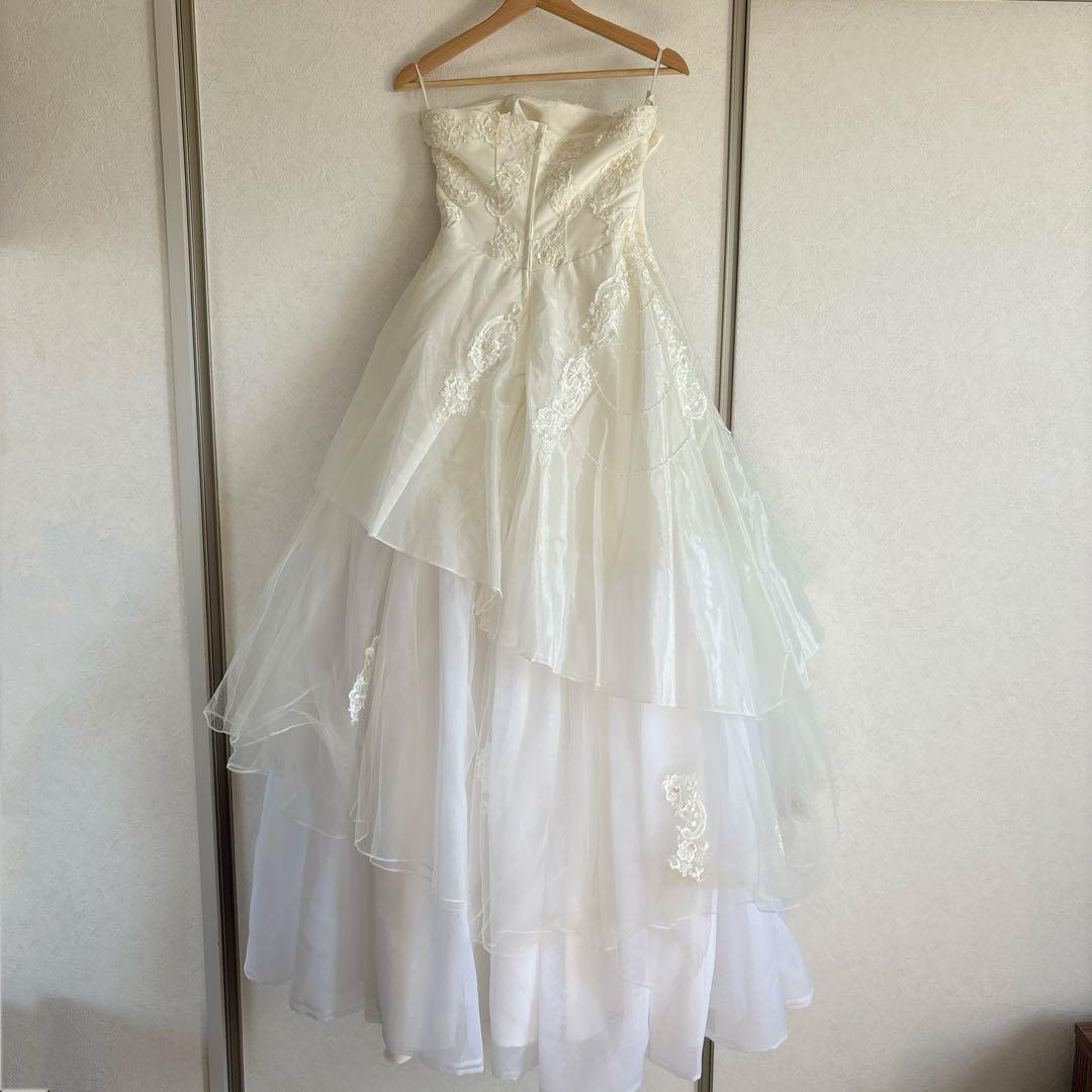 white dress 約9号 約Mサイズ(ウエディング結婚式・発表会・演奏会