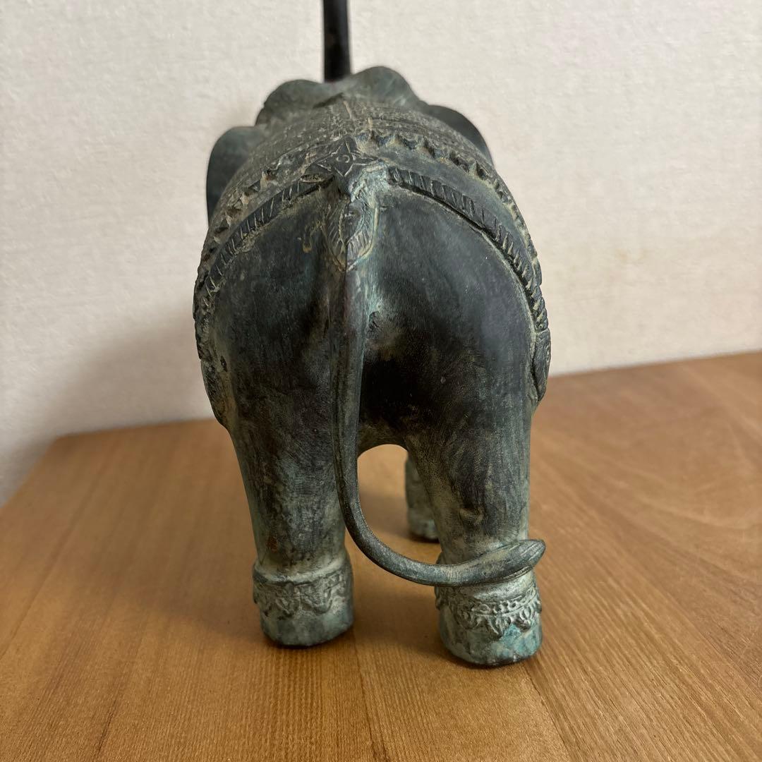 象の置物　青青銅