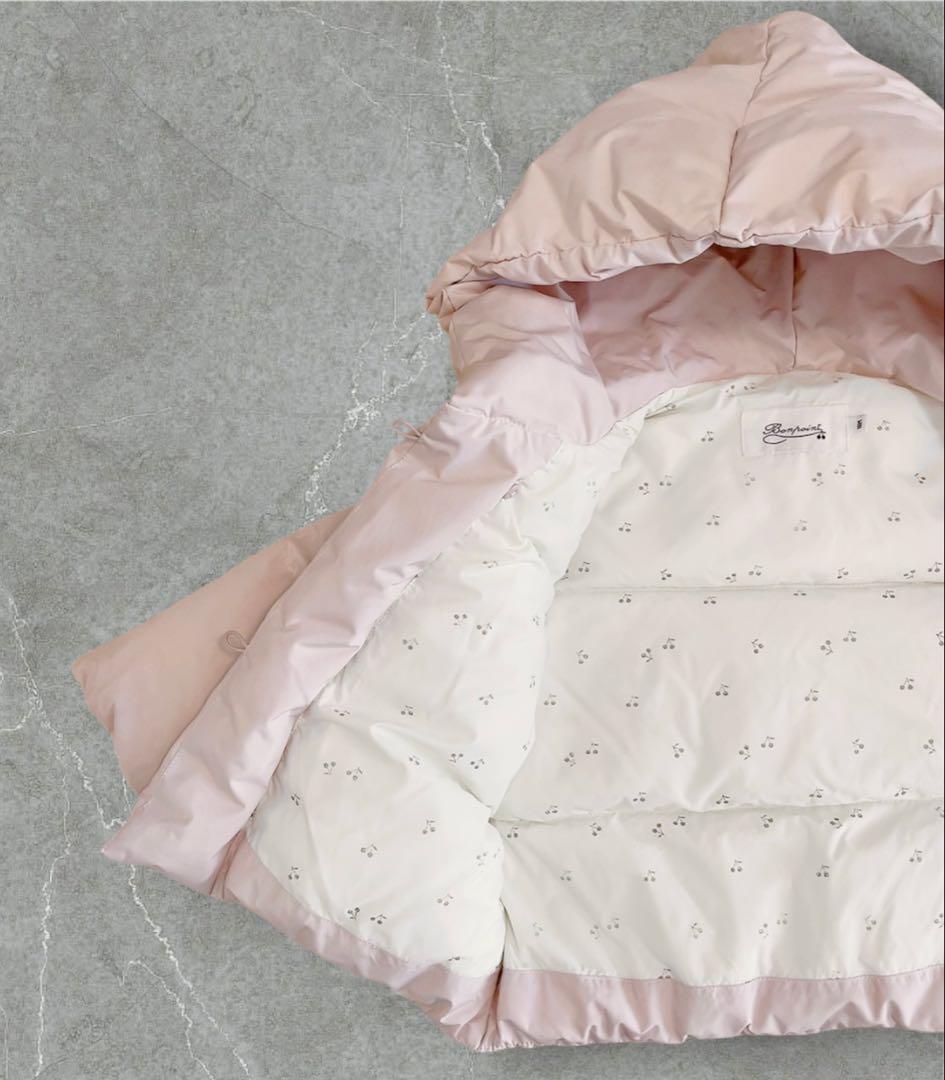 Bonpoint ボンポワン◆18M ダウン アウター フード付　ピンク