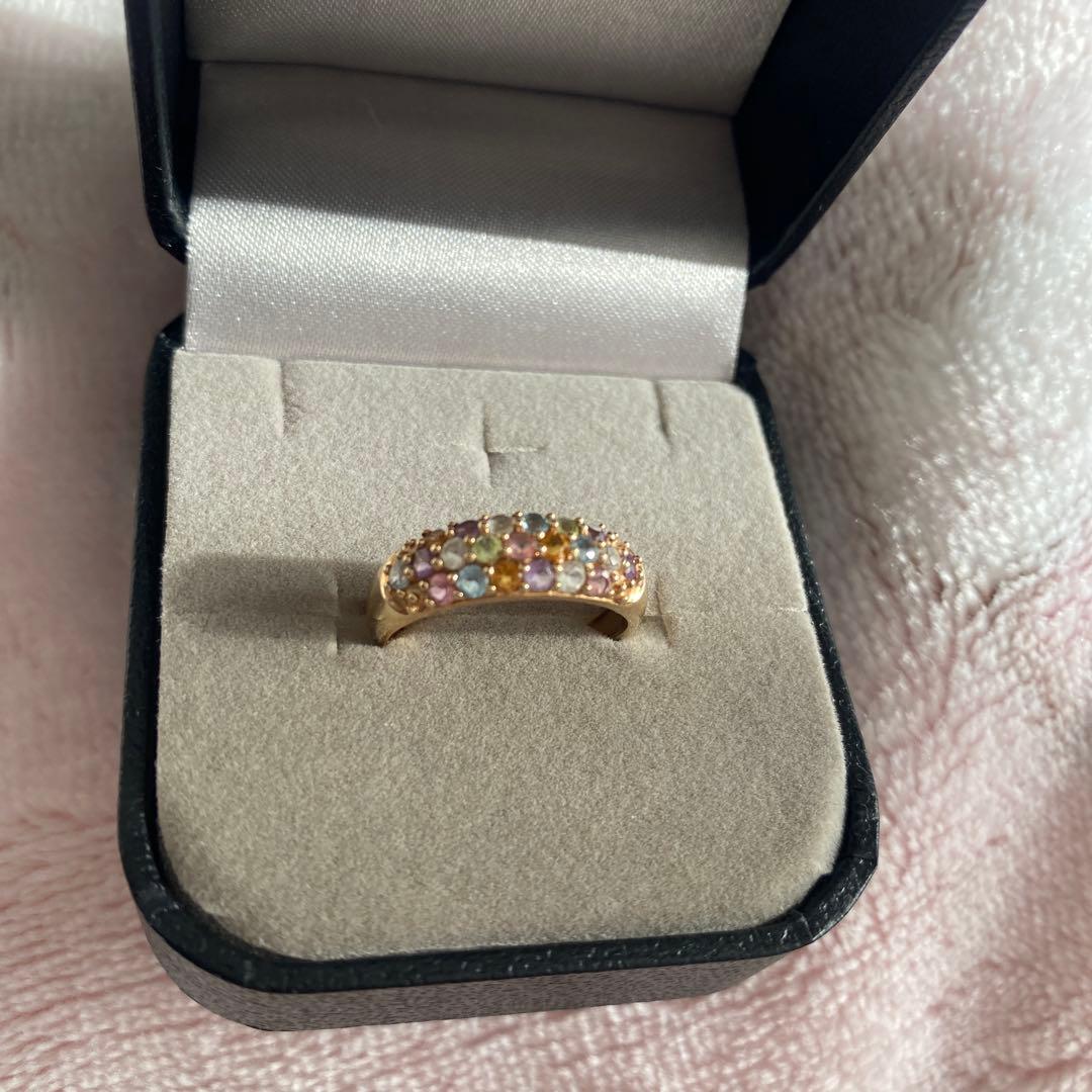 本日までラストタイムセール【美品】ツツミK10イエローゴールドパヴェリング