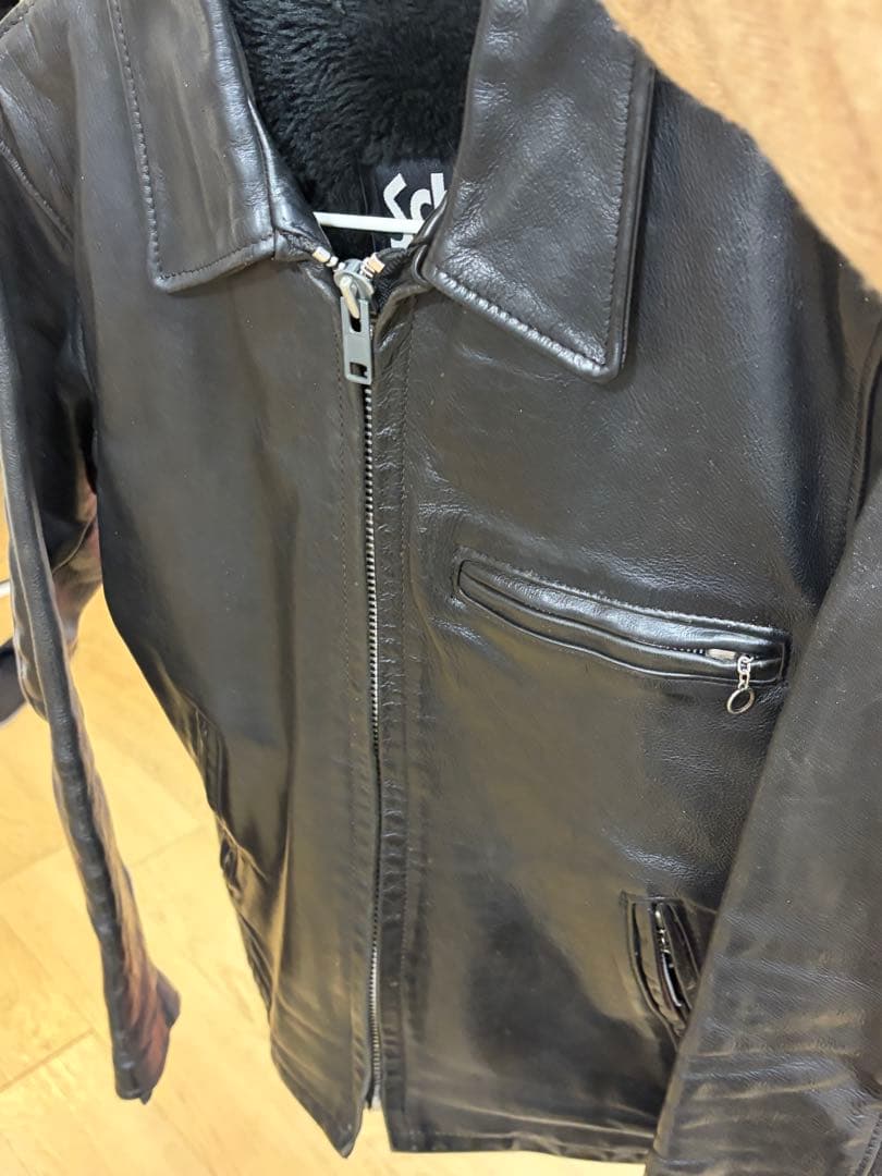 SCHOTT 642VS ライダースジャケット レザー ボアライナー付き 34黒