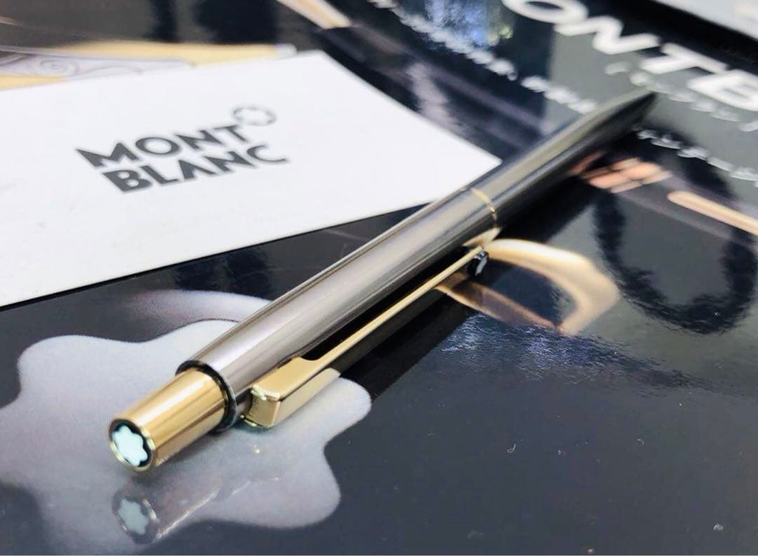 モンブラン　価値あるレア銘品総チタニウム張り★Sライン・チタン＆ゴールドプレート