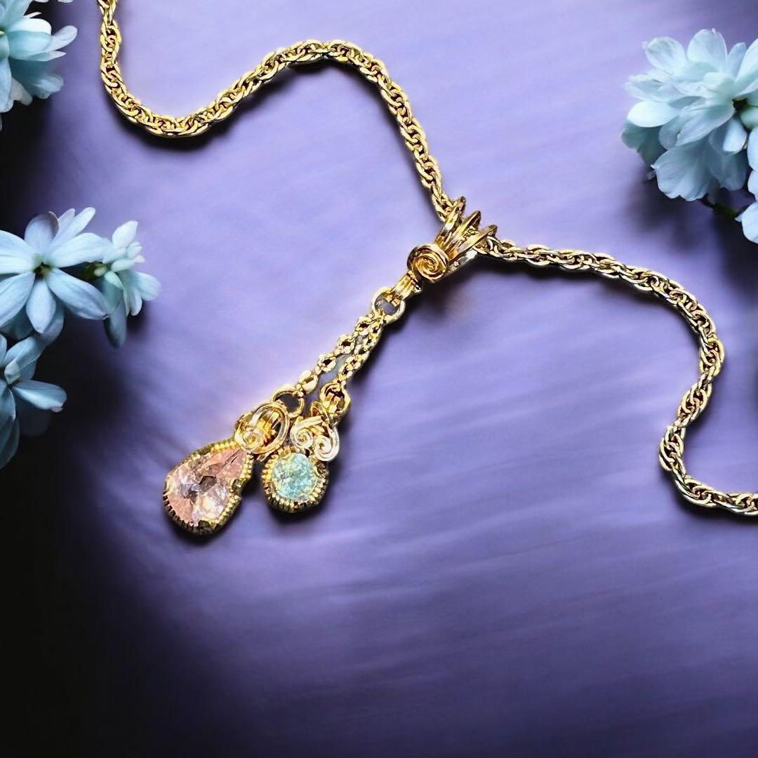 【for ☆彩テラス☆様】パライバトルマリン＆ピンクトルマリン・チェーン・丸カン