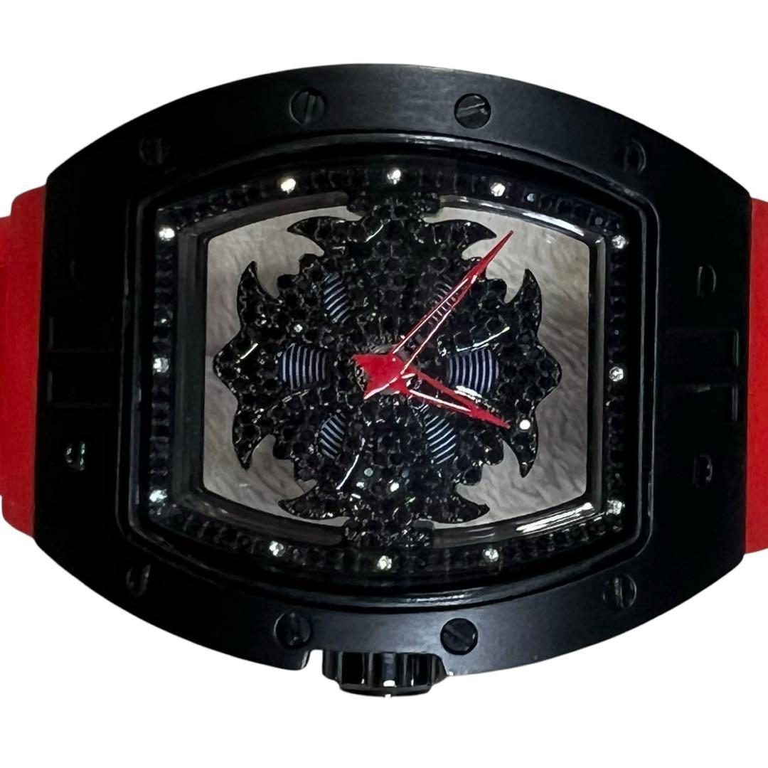 稼働品　定価4.4万円Anne Coquine 腕時計 スケルトン ぐるぐる回る