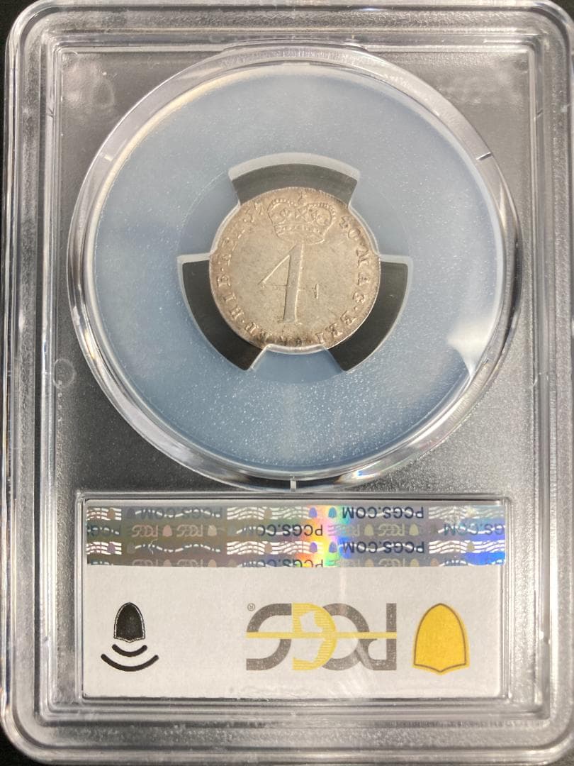 PCGS AU58 イギリス 4ペンス 銀貨 1740年