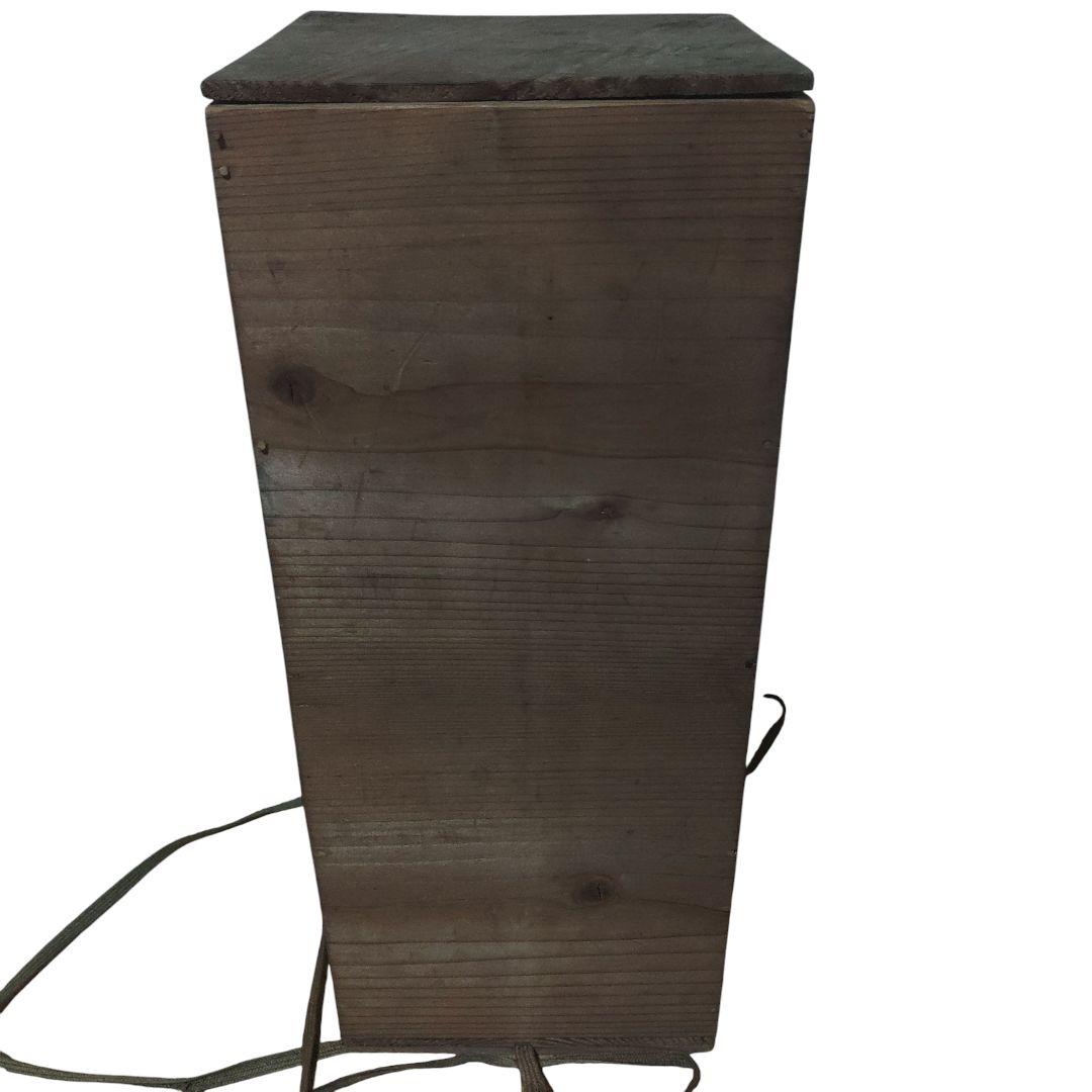 益子焼　伝統工芸師　三村北土　菊花刻文花瓶　木箱付