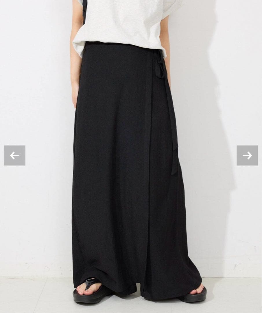 SLOBE IENA ラップジャージパンツ　ブラック38