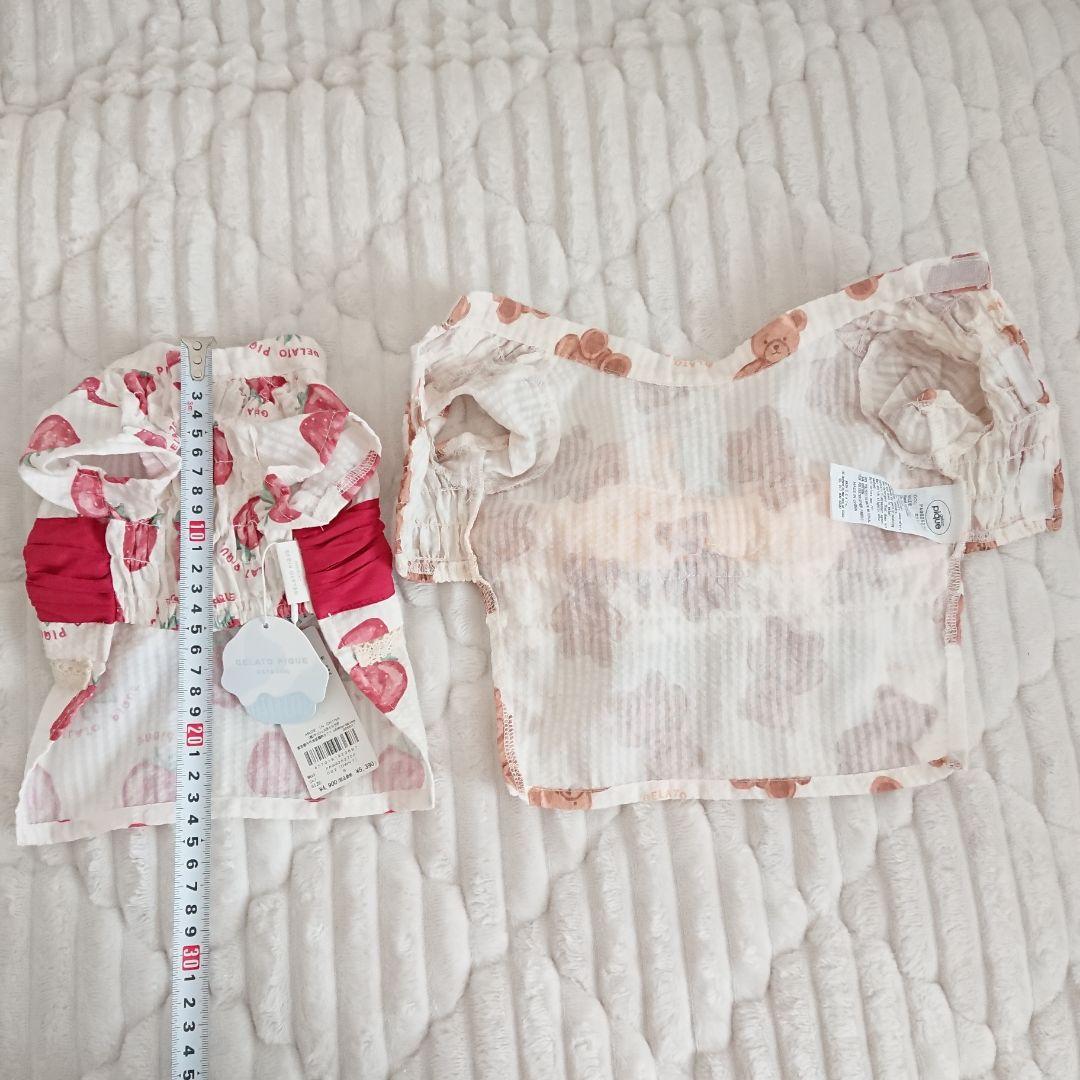 ジェラピケ 浴衣 苺 くま CAT&DOG リメイク済 ２着セット 犬 猫 撮影