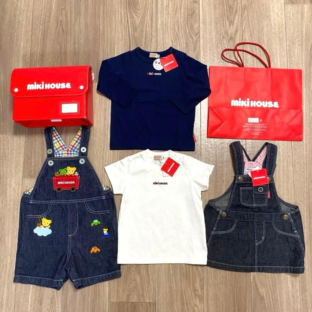 【新品未使用】mikihouseまとめセット　Tシャツ　スカート　おまけ追加