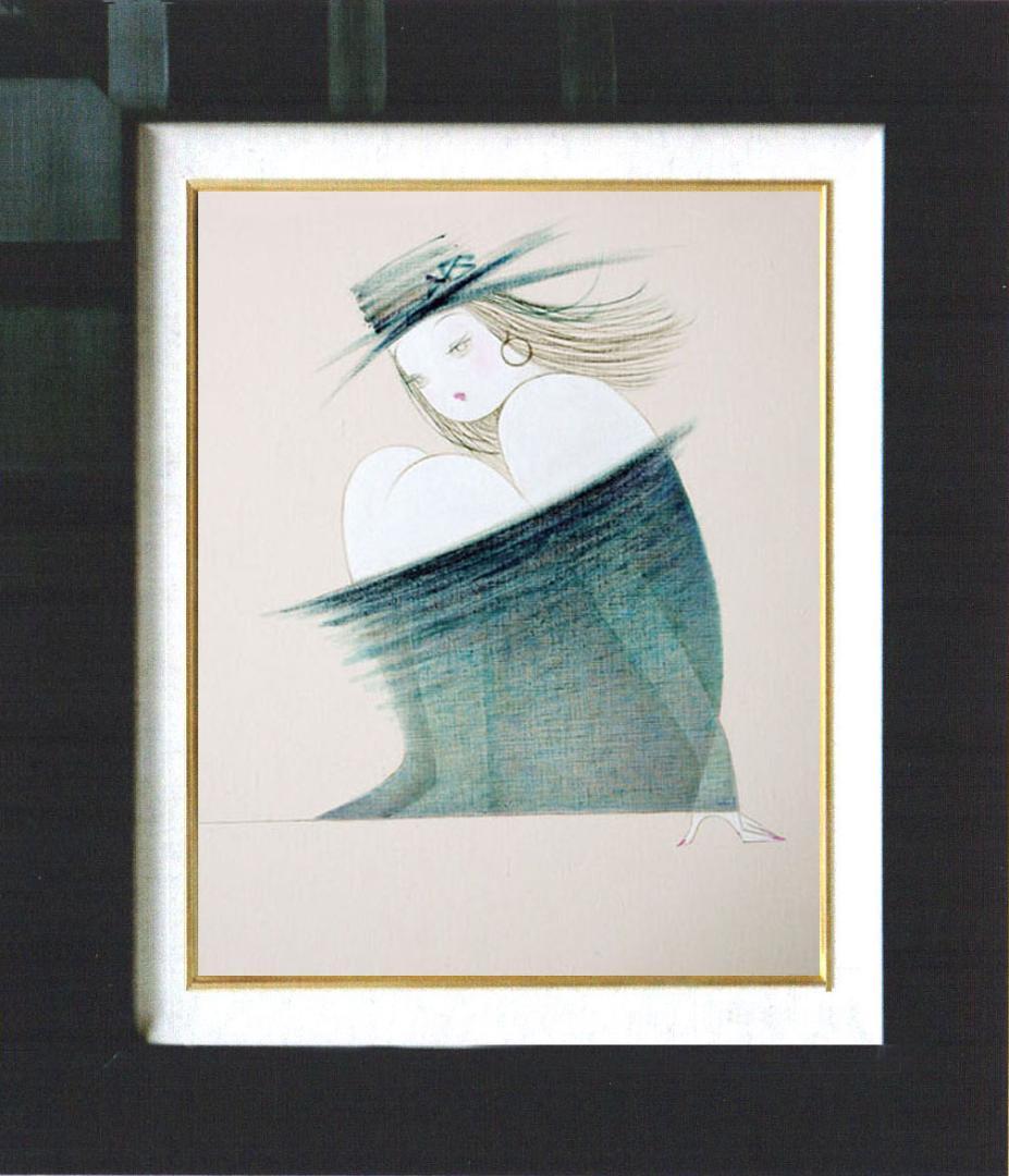 油絵 絵 絵画 インテリア 額付(銀) F6-080114 人物 女性像