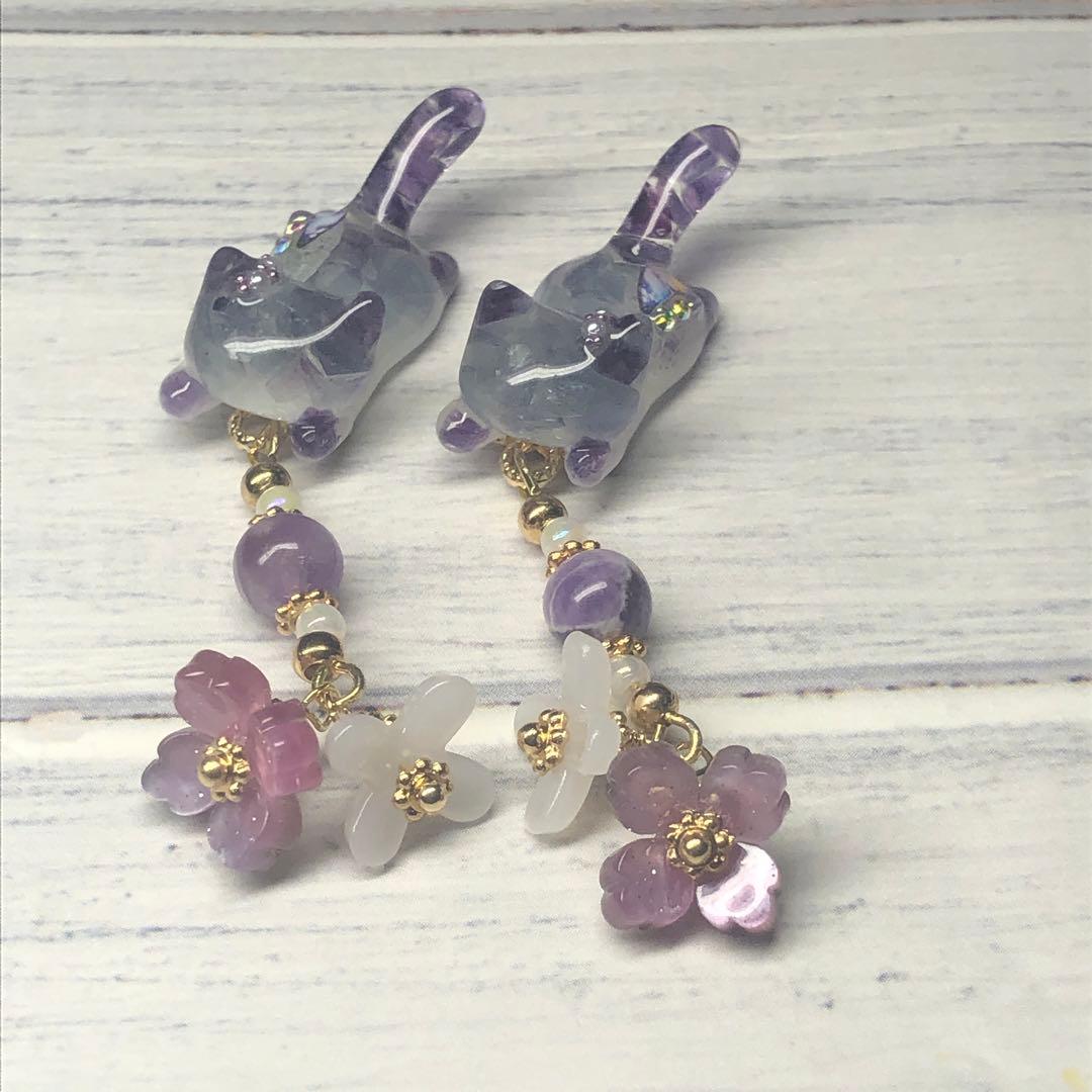 専用 レジン 猫 チャーム まとめ買い 5点